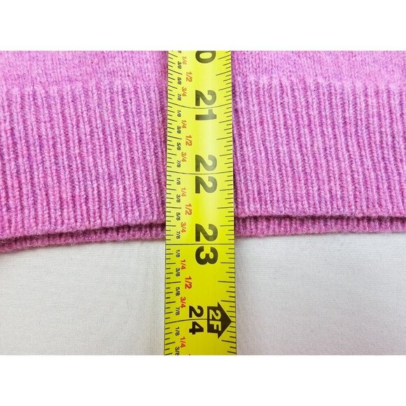 Uniqlo Size Small Womens Pink Wool Long Sleeve Crew Neck Pullover Sweater - Picture 7 of 9